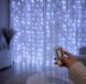 Світлодіодна гірлянда-штора USB 3&times;3 м 300 LED з пультом, біле світло / гірлянда-завіса на вікно 0235a фото 5