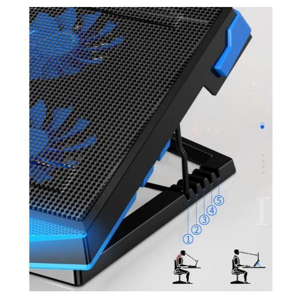 Підставка для ноутбука BFX1 black/blue 1716a фото