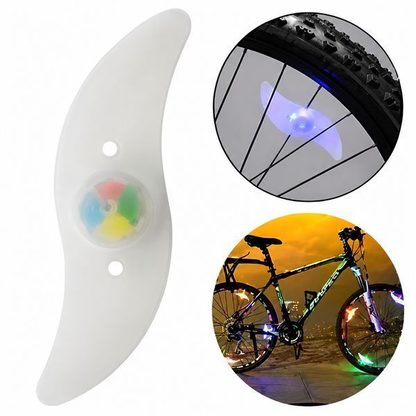 Велосипедний світлодіодний ліхтарик RGB на спиці колеса / Підсвічування коліс велосипеда 0929 фото