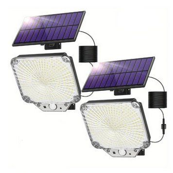 Солнечный LED-прожектор ZH-048R 234 LED с датчиком движения и пультом управления, 2 шт / уличный светильник на солнечной батарее 1567 фото