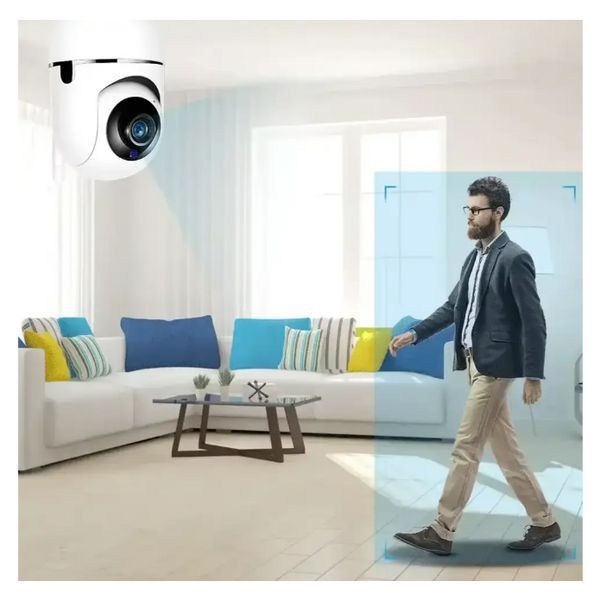 Wi-Fi камера Z-IOT CAM White 1080P Full HD / Розумна відеокамера з датчиком руху та нічним баченням 1367e фото