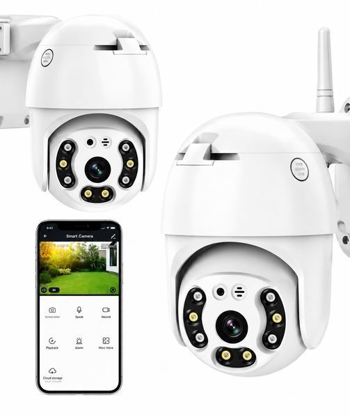 Камера відеоспостереження поворотна Wi-Fi A6 V720 з нічним баченням та датчиком руху / IP-камера для дому та офісу 2088 фото