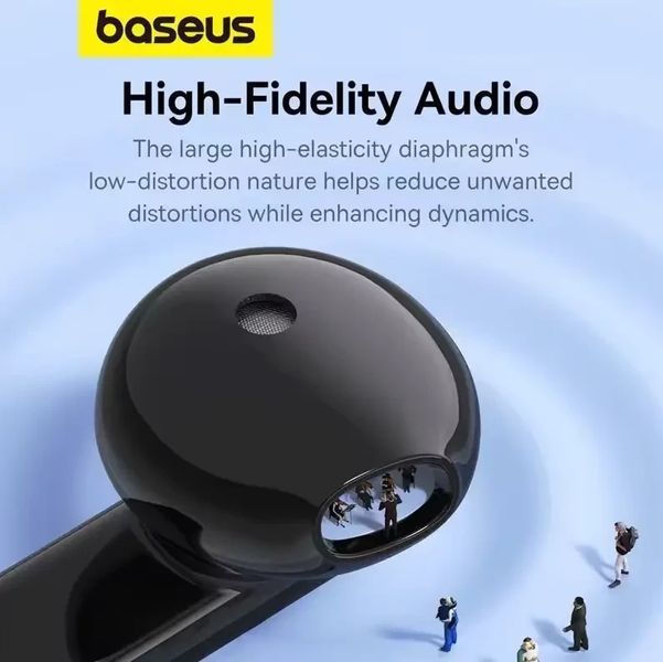 Бездротові Bluetooth навушники BASEUS Encok W2i White Чорний 0521a фото