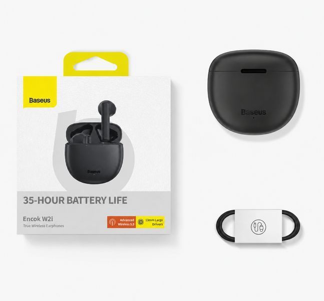 Бездротові Bluetooth навушники BASEUS Encok W2i White Чорний 0521a фото