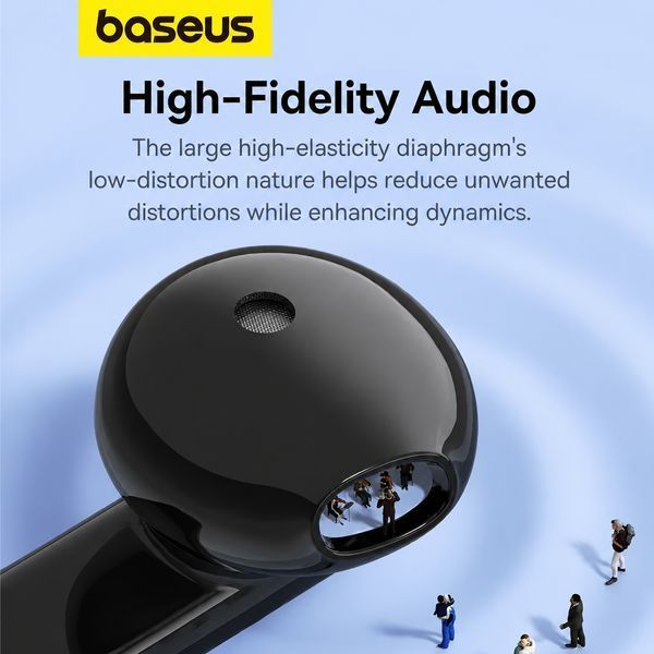 Бездротові Bluetooth навушники BASEUS Encok W2i White з мікрофоном ENC та зарядним кейсом / Блютуз навушники для телефону 0521 фото