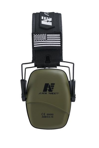 Оригинальные военные тактические наушники Arm Next Green / Пассивные / NRR 25 дБ / Для стрельбы и охоты / ABS 0838a фото
